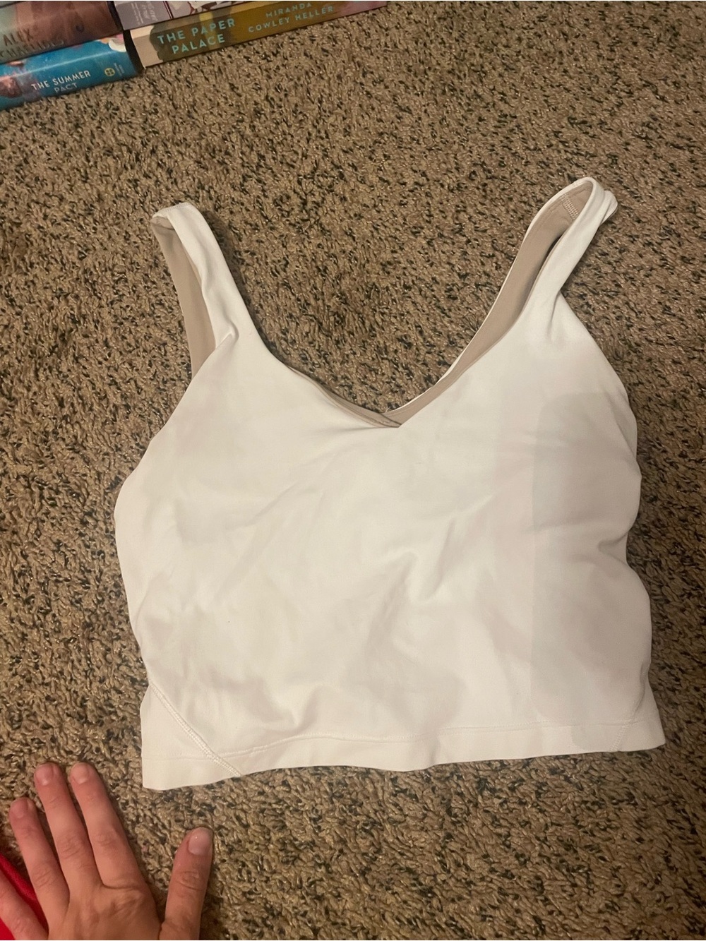 Lululemon White V-Neck Bralette